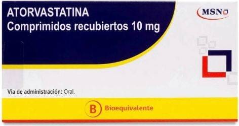 Atorvastatina 10 mg x 60 comprimidos "Ley Cenabast" MSN